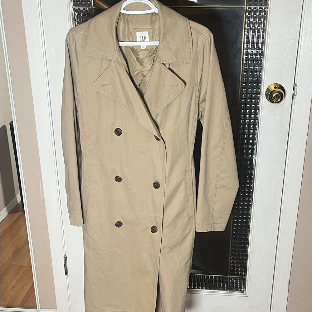 GAP Beige Double-Breasted Trench Coat